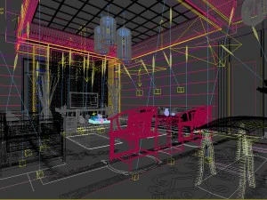 stylish avant-garde living room design 84 3D Model