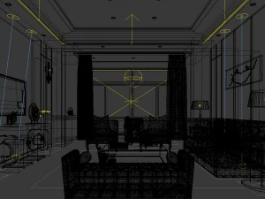 stylish avant-garde living room design 85 3D Model