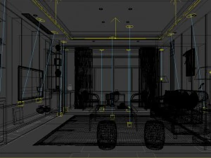 stylish avant-garde living room design 87 3D Model