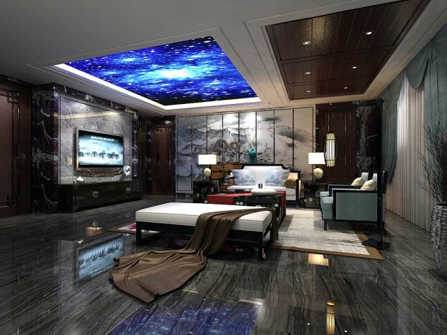 stylish avant-garde living room design 88 3D Model .c4d .max .obj .3ds .fbx .stl .blend 