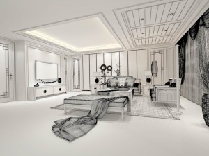stylish avant-garde living room design 88 3D Model