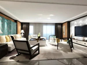 stylish avant-garde living room design 89 3D Model