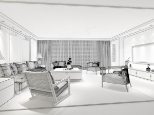 stylish avant-garde living room design 89 Modelo 3D