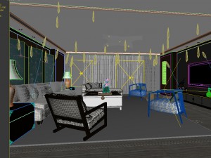 stylish avant-garde living room design 89 Modelo 3D