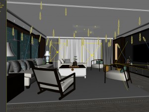 stylish avant-garde living room design 89 Modelo 3D