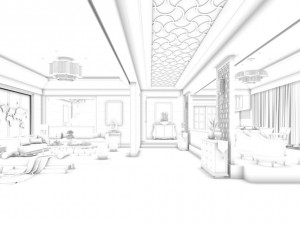 stylish avant-garde living room design 90 Modelo 3D