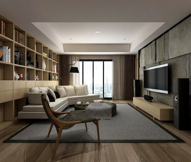 stylish avant-garde living room design 91 3D Model .c4d .max .obj .3ds .fbx .stl .blend 