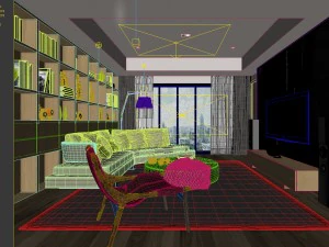 stylish avant-garde living room design 91 3D Model