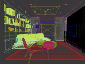 stylish avant-garde living room design 91 3D Model