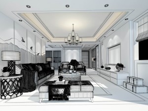 stylish avant-garde living room design 92 3Dモデル