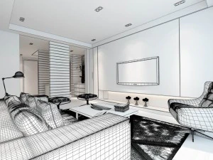 stylish avant-garde living room design 93 3D Model