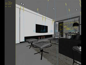 stylish avant-garde living room design 93 3D Model