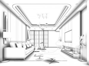 stylish avant-garde living room design 94 3D Model