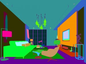 stylish avant-garde living room design 94 3D Model