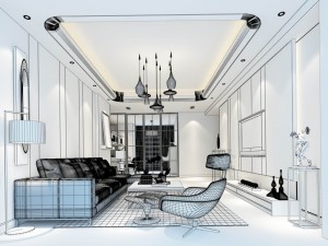 stylish avant-garde living room design 94 3D Model