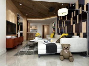 стильный авангардный дизайн гостиной 95 3D Модель