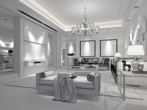 stylish avant-garde living room design 96 3D 모델