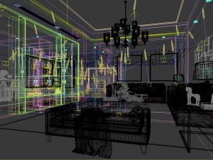 stylish avant-garde living room design 96 3D 모델