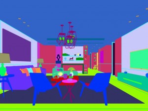 stylish avant-garde living room design 97 3D Model