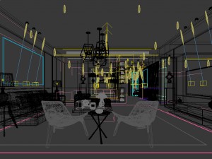 stylish avant-garde living room design 97 3D Model