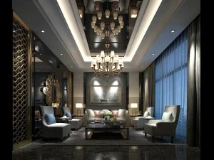 stijlvol avantgardistisch woonkamerontwerp 98 3D Model