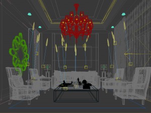 stylish avant-garde living room design 98 3D मॉडल