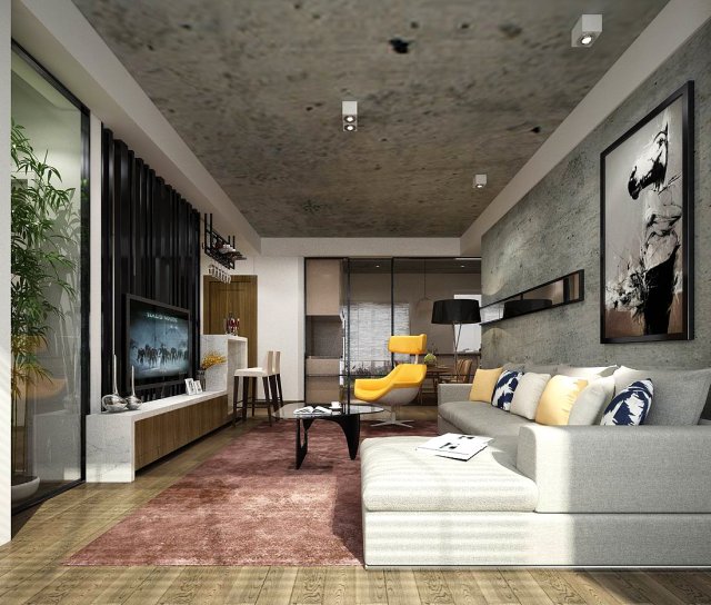 stylish avant-garde living room design 99 3Dモデル .c4d .max .obj .3ds .fbx .stl .blend 