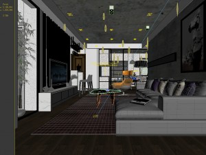 stylish avant-garde living room design 99 3Dモデル