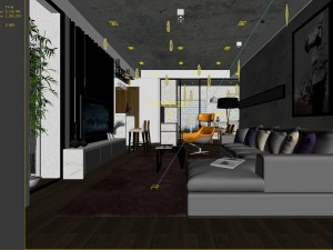 stylish avant-garde living room design 99 3Dモデル