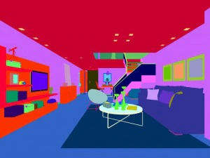 stylish avant-garde living room design 100 3D Model