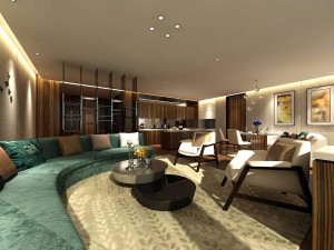 stylish avant-garde living room design 101 3D Model