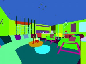 stylish avant-garde living room design 101 3D-Modell
