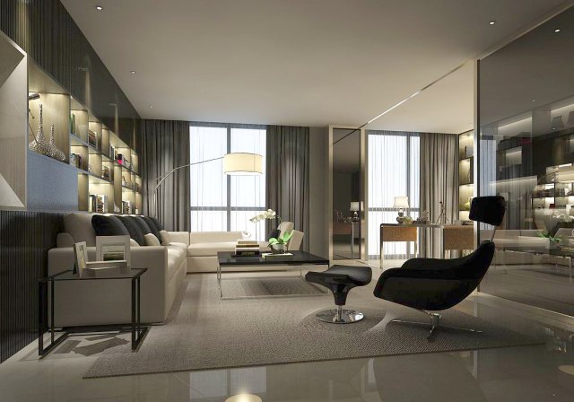stylish avant-garde living room design 102 3D 모델 .c4d .max .obj .3ds .fbx .stl .blend 