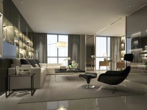 şık avangart oturma odası tasarımı 102 3D Model