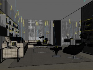 stylish avant-garde living room design 102 3D 모델