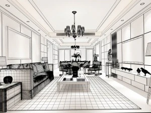 stylish avant-garde living room design 103 3D Model
