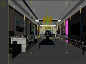 stylish avant-garde living room design 103 3D Model