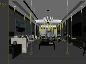 stylish avant-garde living room design 103 3D Model