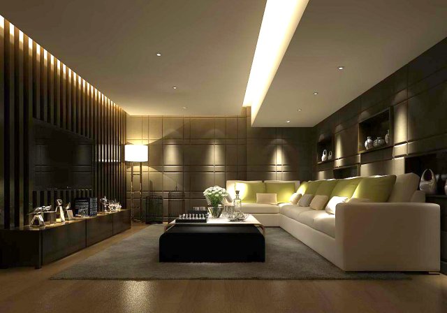 stylish avant-garde living room design 104 3D 모델 .c4d .max .obj .3ds .fbx .stl .blend 