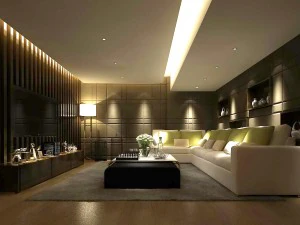 design elegante e vanguardista de sala de estar 104 Modelo 3D