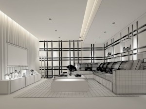 stylish avant-garde living room design 104 3D 모델