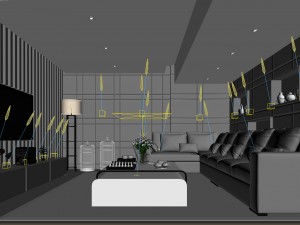 stylish avant-garde living room design 104 3D 모델