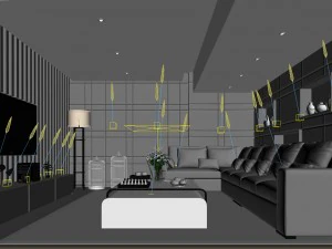 stylish avant-garde living room design 104 3D Model