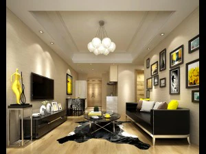 şık avangart oturma odası tasarımı 105 3D Model