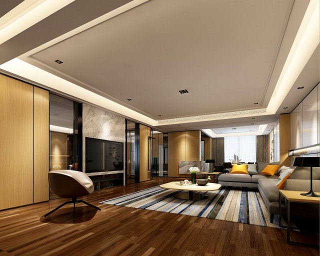 stylish avant-garde living room design 106 3D मॉडल .c4d .max .obj .3ds .fbx .stl .blend 