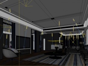 stylish avant-garde living room design 106 3D मॉडल