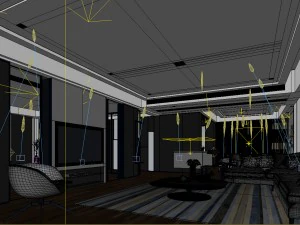 stylish avant-garde living room design 106 3D Model