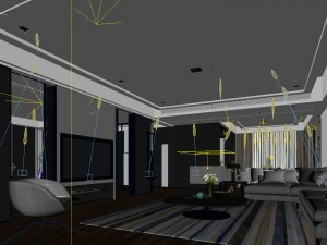 stylish avant-garde living room design 106 3D मॉडल