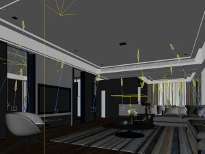 stylish avant-garde living room design 106 3D Model