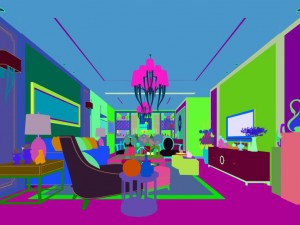 stylish avant-garde living room design 107 3D Модель